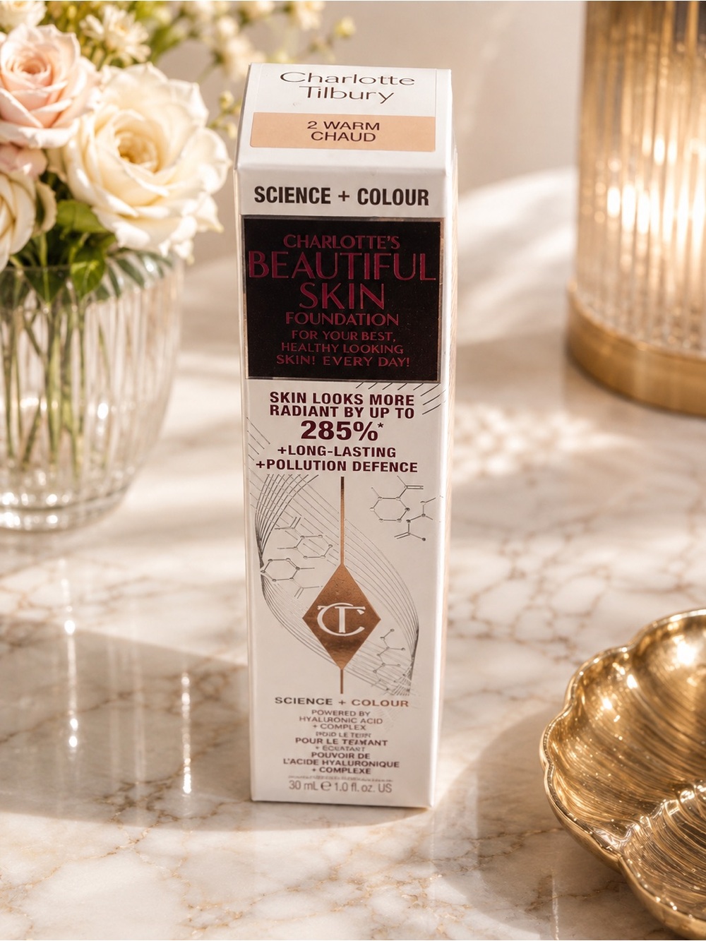 Charlotte Tilbury Beautiful Skin Foundation - Warm Beige (2 Warm)